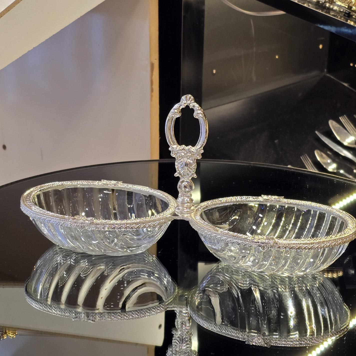 Gümüş Metal Çerçeveli İkili Çerezlik