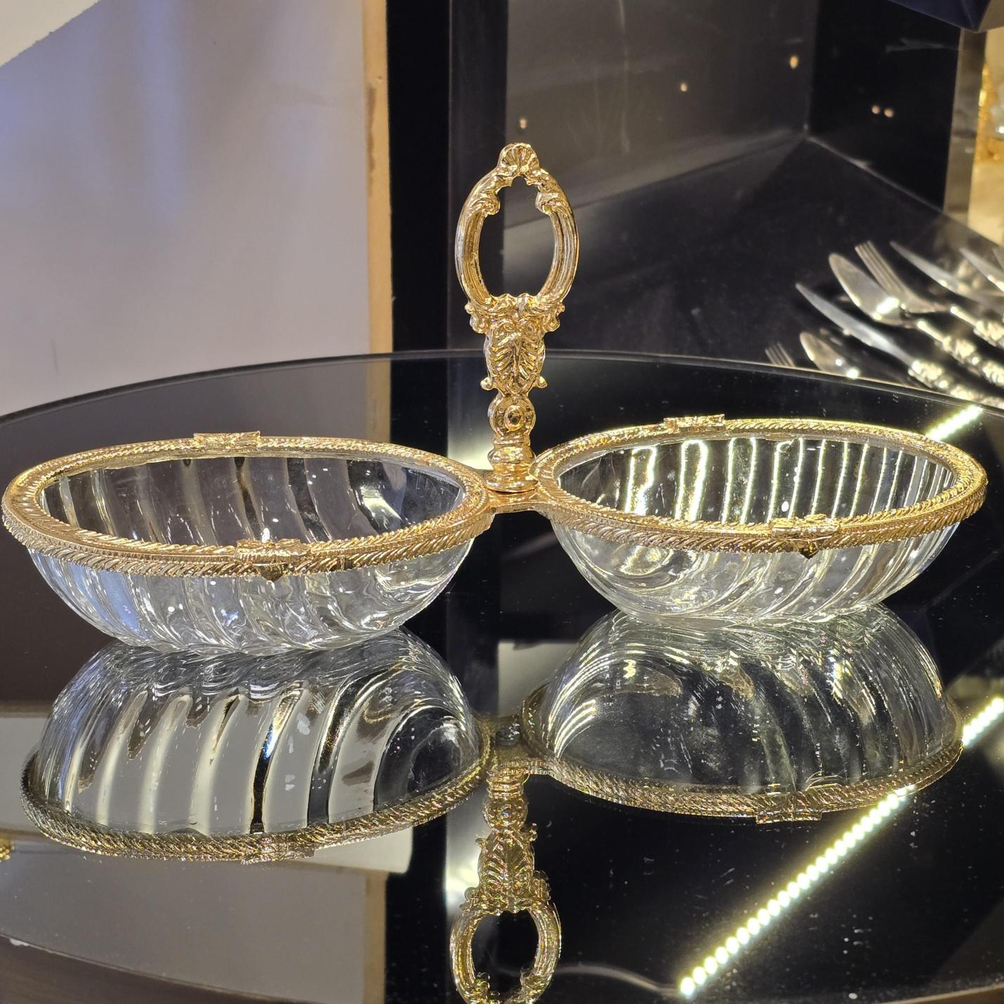 Gold Metal Çerçeveli İkili Çerezlik