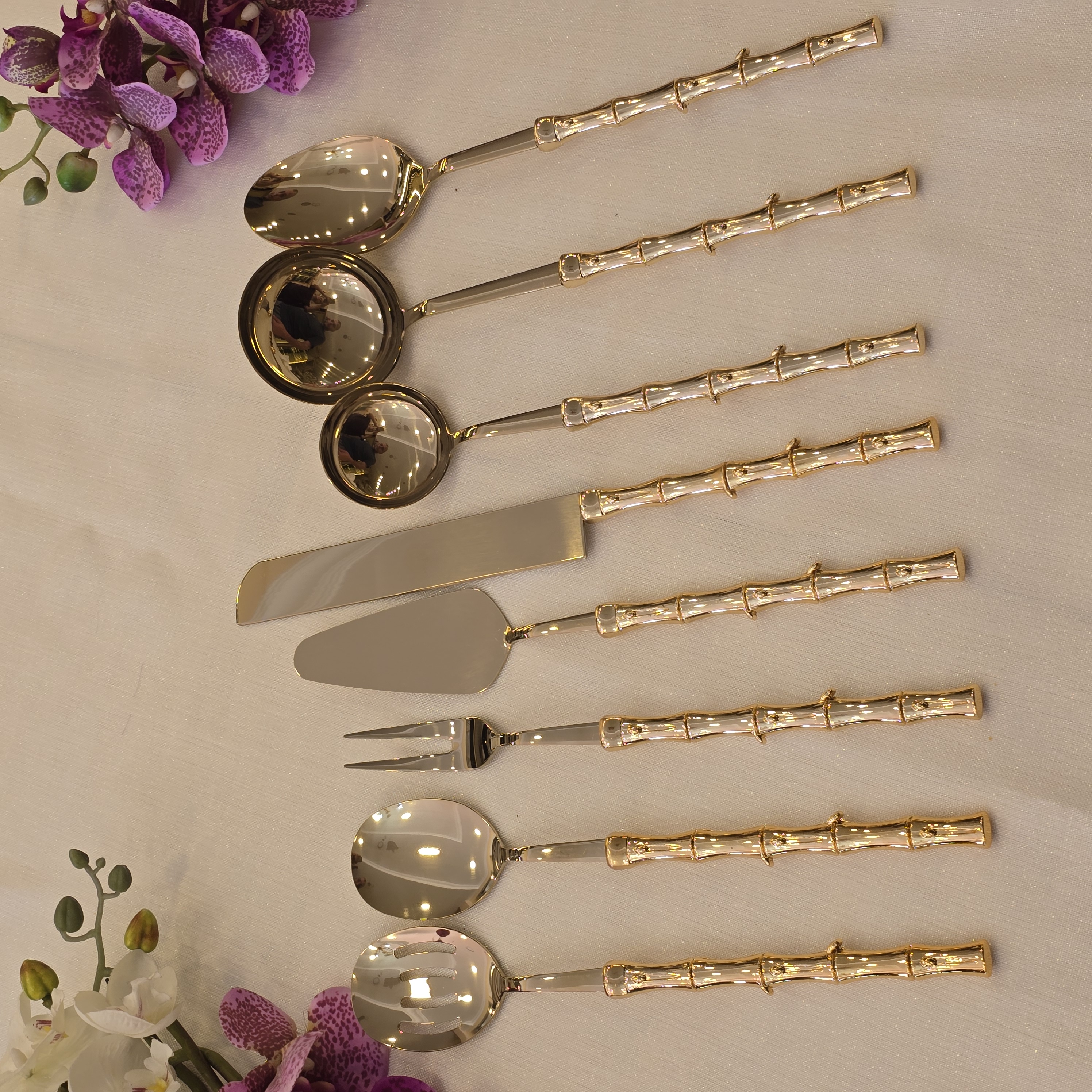 Bambu 8 Parça Servis Seti Gold