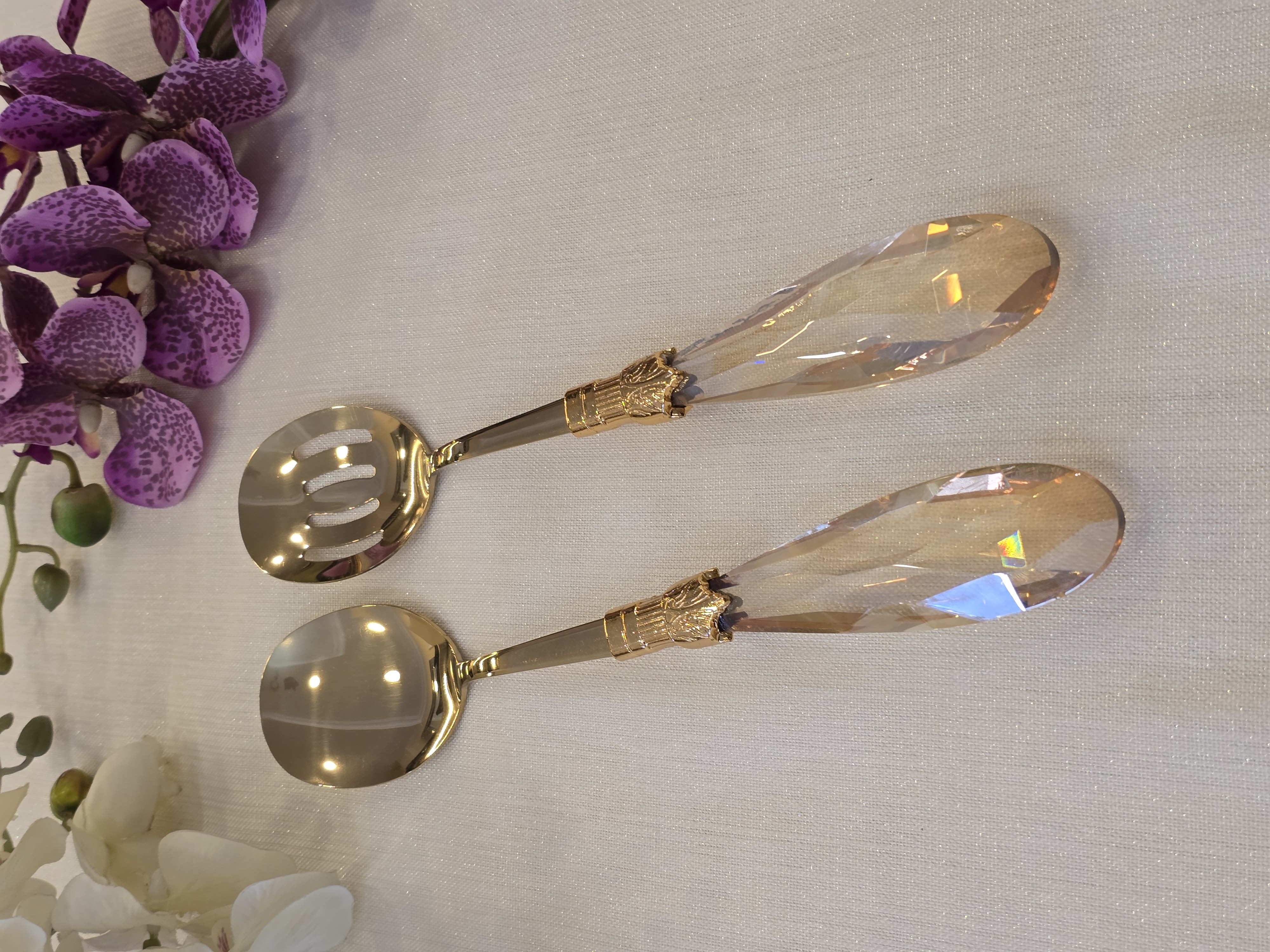 Damla 2’li Amber Gold Salata Servis Seti