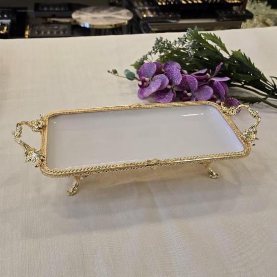 Dikdörtgen Porselen Servis Tabağı