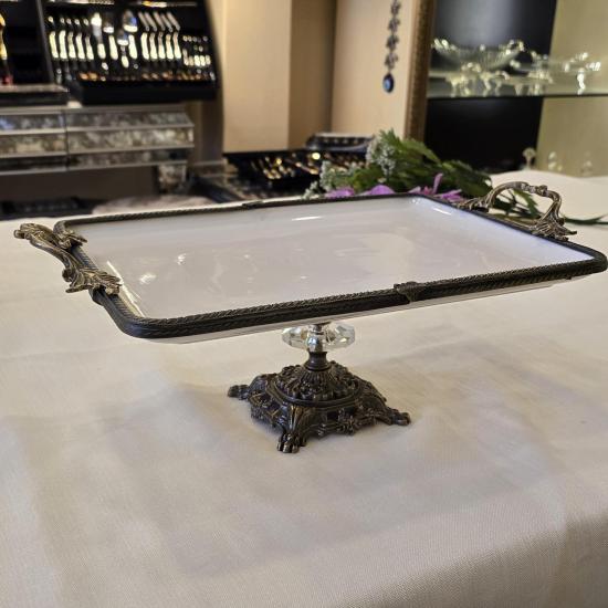 Dikdörtgen Porselen Servis Tabağı