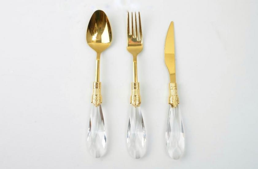 Damla 18 Parça Set Tamamen Gold