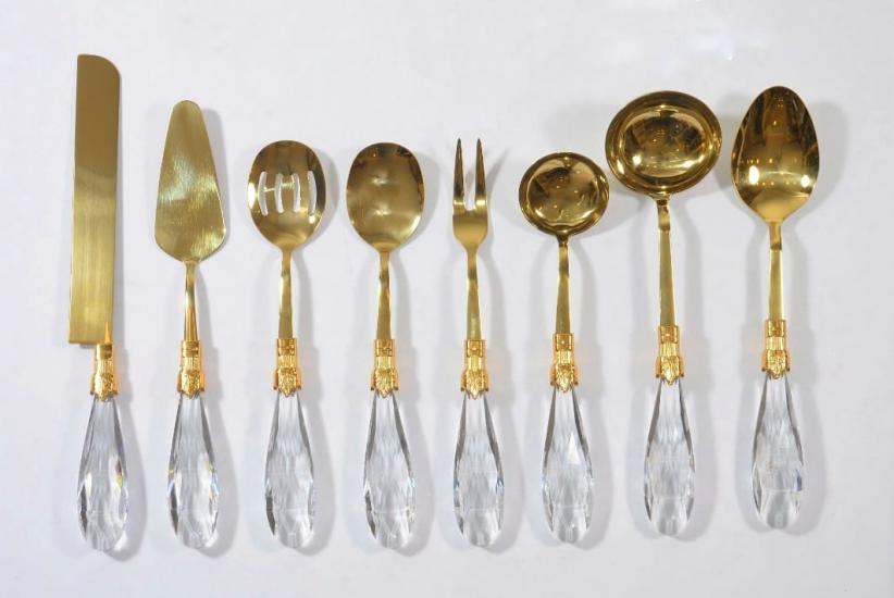 Damla 8’li Tamamen Gold Servis Seti